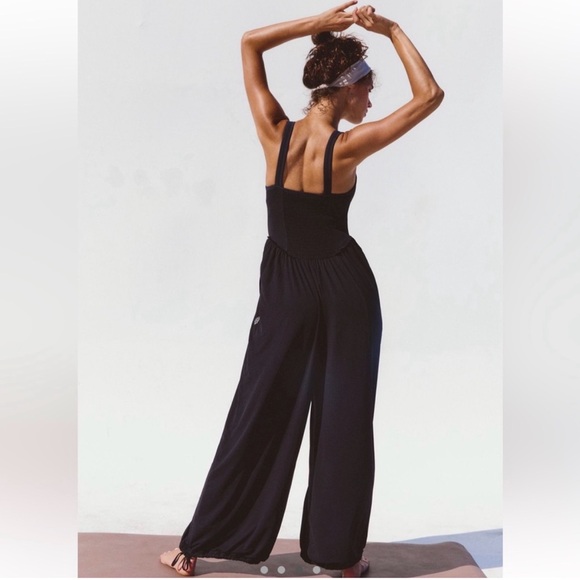 NWT FP Movement Smockin Hot Wide Leg Jumpsuit - Picture 3 of 4